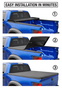 276.00 Tyger Tonneau Cover Dodge Ram 1500 [5'7" Bed] Fleetside (2009-2022) T3 Soft Tri-Fold - Redline360