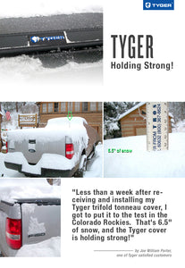 258.00 Tyger Tonneau Cover Jeep Gladiator JT (2020-2022) T3 Soft Tri-Fold Bed Cover - Redline360