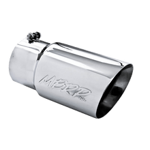 Load image into Gallery viewer, MBRP Exhaust Tip [6" O.D. / Dual Wall Angled / 5" inlet / 12" length] T304 Stainless Steel or Black Coated - T304 Stainless Steel Alternate Image