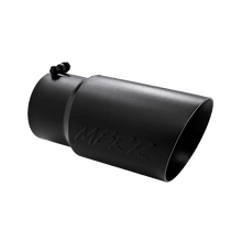 Load image into Gallery viewer, MBRP Exhaust Tip [6" O.D. / Dual Wall Angled / 5" inlet / 12" length] T304 Stainless Steel or Black Coated - Black Coated Aluminized Alternate Image