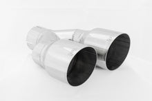 Load image into Gallery viewer, MBRP Exhaust Tip [T304 Stainless Steel / 2.5" ID / Dual 3.5" OD Out / 9.5" length, Single wall] T304 Stainless / Burnt End Tip / Carbon Fiber - T304 Stainless Steel Alternate Image