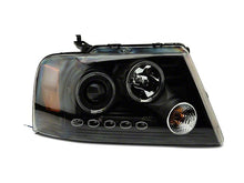 Load image into Gallery viewer, Raxiom Projector Headlights Ford F150 (04-08) [Dual LED Halo DRL] Black Housing/ Clear Lens - Default Title Alternate Image