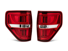 Load image into Gallery viewer, Raxiom Tail Lights Ford F150 Styleside (2009-2014) Black or Chrome Housing - Chrome Housing/ Red/Clear Lens Alternate Image