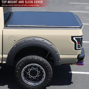 199.95 Spec-D Tonneau Cover Nissan Titan (2004-2015) Roll Up Vinyl w/ Light - Redline360