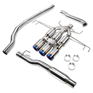 1899.00 DC Sports Catback Exhaust Honda Civic Type-R (17-21) Triple Muffler / Black or Blue Burnt Tips - Redline360