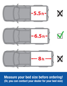 229.00 Tyger Tonneau Cover Toyota Tundra [6.5 ft] Fleetside (2014-2021) T1 Soft Roll Up - Redline360