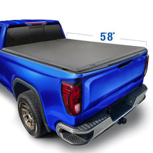 Load image into Gallery viewer, 385.00 Tyger Tonneau Cover Chevy Silverado / GMC Sierra 1500 New Body Style [5&#39;8&quot; Bed] Fleetside (19-22) T3 Soft Tri-Fold - Redline360 Alternate Image