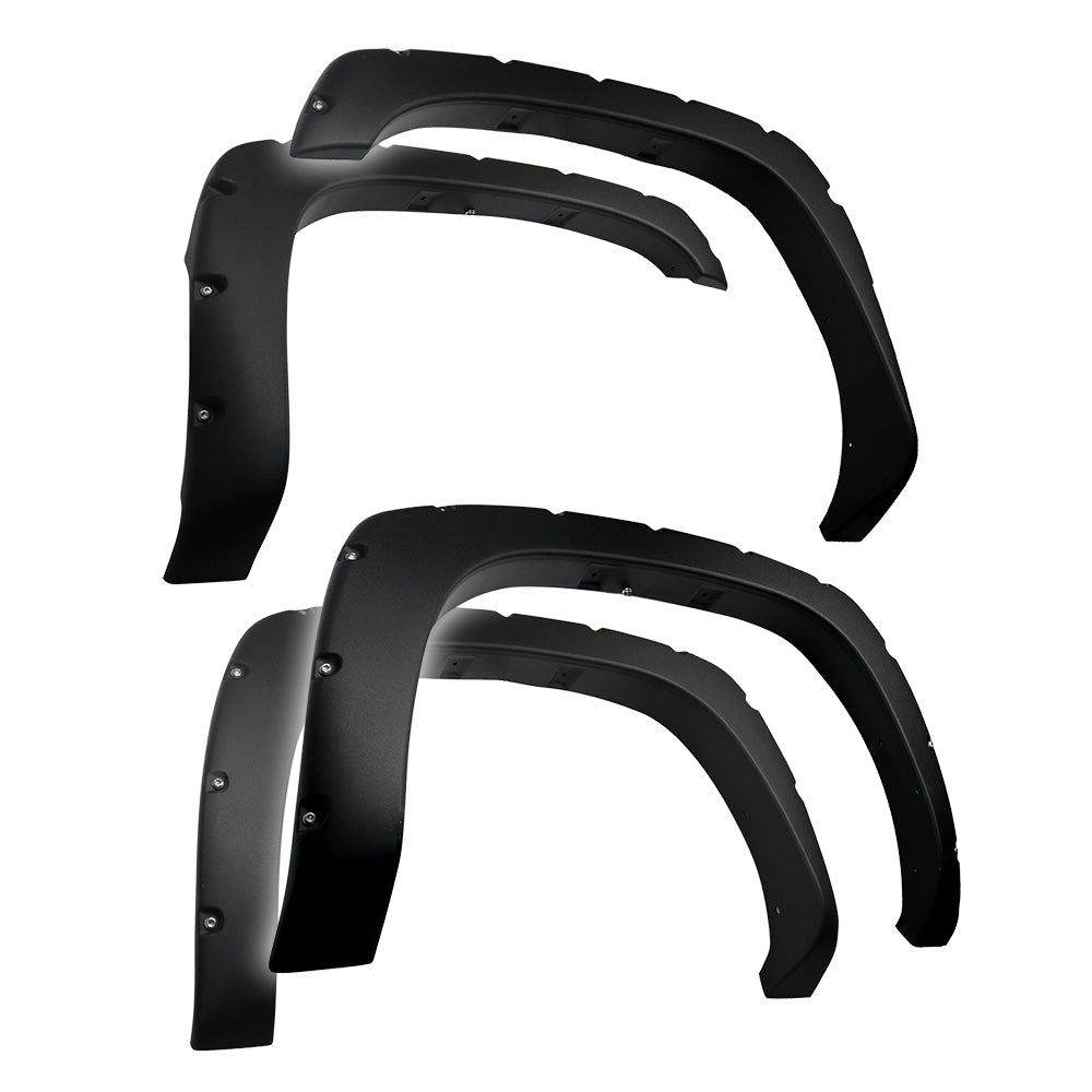 167.00 Tyger Bolt-Riveted Style Fender Flares Chevy Silverado / GMC Sierra (99-06) [Matte Black] 4PC Rugged or Paintable Smooth Textured - Redline360