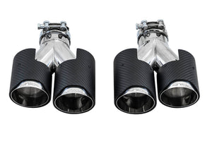 207.90 ARK 3.5" Universal Slip-On Dual Tips - Stainless Steel or Carbon Fiber - Redline360
