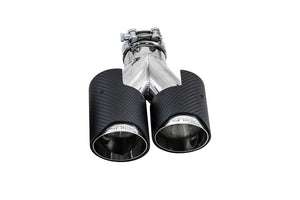 207.90 ARK 3.5" Universal Slip-On Dual Tips - Stainless Steel or Carbon Fiber - Redline360