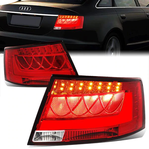 DNA LED Tail Lights Audi A6 / Quattro Sedan (05-08) w/ 3D LED Bar - –