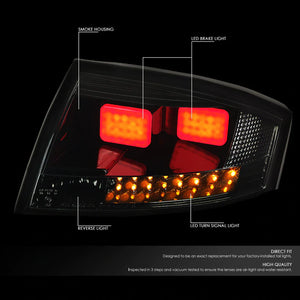 DNA LED Tail Lights Audi TT / TT Quattro (99-06) w/ 3D LED Bar - Smoke / Clear / Red Smoke Lens