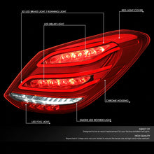 Load image into Gallery viewer, DNA LED Tail Lights Mercedes C-Class W205 (15-18) w/ 3D LED Light Tube - Red/Clear or Red/Smoked Lens Alternate Image