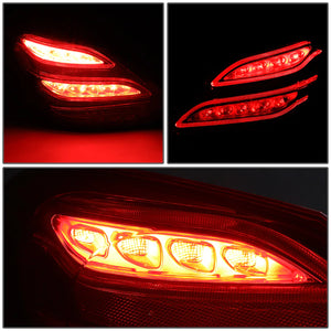 DNA LED Tail Lights Mercedes C-Class W205 (15-18) w/ 3D LED Light Tube - Red/Clear or Red/Smoked Lens