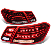 Load image into Gallery viewer, DNA Tail Lights Mercedes E63 AMG Sedan W212 (09-12) w/ Tron Style LED Bar - Red/Clear or Red/Smoked Lens Alternate Image