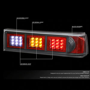 DNA LED Tail Lights Ford Mustang (87-93) [Fox Body] Smoke / Clear / Smoked Lens