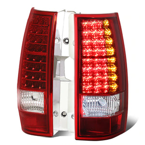 DNA LED Tail Lights Chevy Suburban (2007-2014) Red Lens w/ Chrome Housing