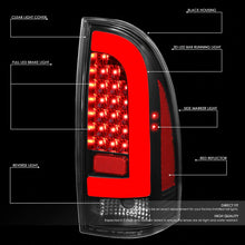 Load image into Gallery viewer, DNA LED Tail Lights Toyota Tacoma (05-15) w/ 3D Red LED Tube - Black or Chrome Alternate Image