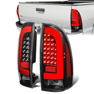 DNA LED Tail Lights Toyota Tacoma (05-15) w/ 3D Red LED Tube - Black or Chrome