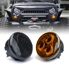 Load image into Gallery viewer, 53.99 Xprite LED Turn Signal Light Assembly Jeep Wrangler JK (2007-2018) Xprite Trio Series - Amber / Smoke - Redline360 Alternate Image