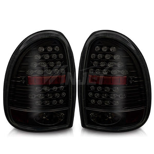 135.99 Winjet LED Tail Lights Chrysler Town & Country (1996-2000) Black / Smoke - Redline360