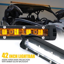 Load image into Gallery viewer, Xprite LED Light Bar w/ Amber Backlight (Single Row) Sunrise Series - 8"/20"/22"/26"/32"/42"/44"/50" - 42" Alternate Image