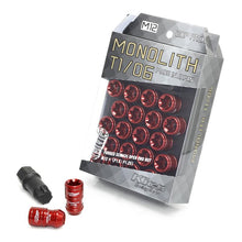 Load image into Gallery viewer, Project Kics Lug Nut Set [Monolith T1/06 - 20 PCS - M12X1.50 or M12X1.25] Chrome / Red / Blue / Black Finish - Red / M12X1.50 Alternate Image