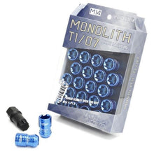 Load image into Gallery viewer, Project Kics Lug Nut Set [Monolith T1/06 - 20 PCS - M12X1.50 or M12X1.25] Chrome / Red / Blue / Black Finish - Blue / M12X1.50 Alternate Image