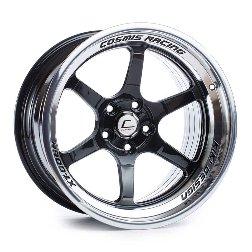320.00 Cosmis Racing XT-006R Wheels (18x9.5) [Black w/ Machined Lip +10mm Offset] 5x114.3 - Redline360