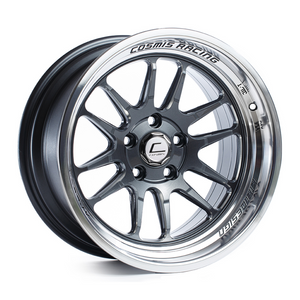 270.00 Cosmis Racing XT-206R Wheels (17x9) [Gunmetal w/ Polished Lip +5mm Offset] 5x114.3 - Redline360