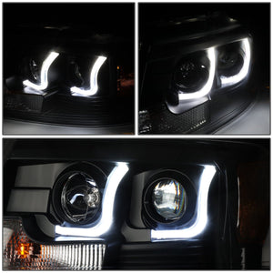DNA Projector Headlights Ford F150 (2004-2008) Dual LED DRL Halo Bars