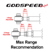 Load image into Gallery viewer, 212.50 Godspeed Camber Kit BRZ / FRS / 85 (2013-2021) Rear Lower Control Arms w/ Spherical Bearings - Redline360 Alternate Image