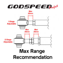Load image into Gallery viewer, 204.00 Godspeed Toe Arms Dodge Charger (06-21) Challenger (08-21) Adjustable Rear Pair - Redline360 Alternate Image