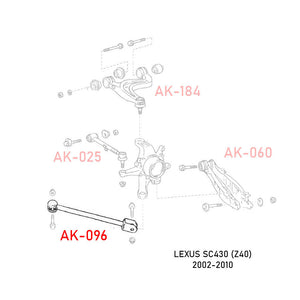 153.00 Godspeed Traction Arms Lexus IS300 (2001-2005) Adjustable Rear Arms - Redline360