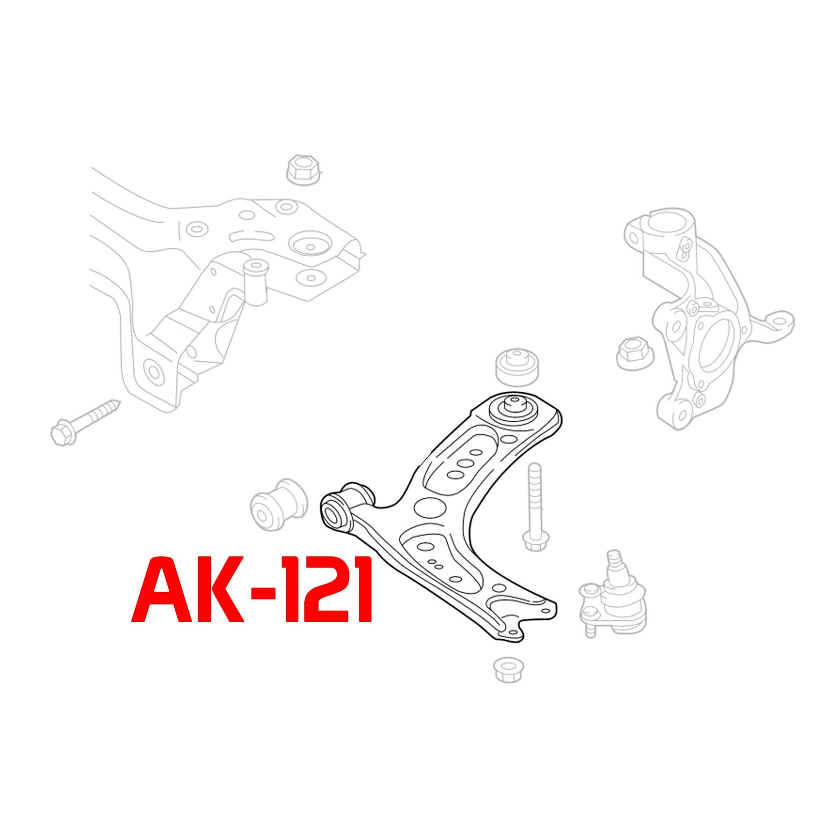 Godspeed Control Arms VW GTI & Golf MK7 (2015.52021) Front Lower Adju