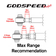 Load image into Gallery viewer, 144.50 Godspeed Toe Arms VW GTI MK5 MK6 MK7 (06-19) Rear Pair - Adjustable w/ Spherical Bearings - Redline360 Alternate Image
