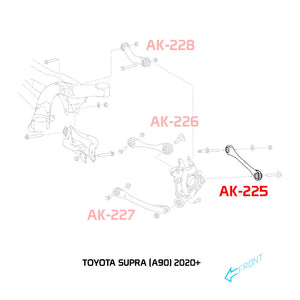 153.00 Godspeed Toe Arms Toyota Supra GR (2020-2021-2022) Rear w/ Spherical Bearings - Redline360
