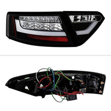 Load image into Gallery viewer, Spyder LED Tail Lights Audi A5 (2008-2012) Black or Red Clear - OEM Halogen / Black Alternate Image