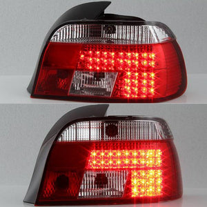 221.96 Spyder LED Tail Lights BMW 5 Series E39 (97-00) Red Clear or Smoke - Redline360