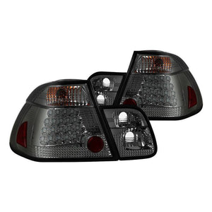 284.05 Spyder LED Tail Lights BMW 3 Series E46 Sedan (02-05) Black or Smoke - Redline360