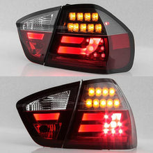 Load image into Gallery viewer, Spyder LED Tail Lights BMW 3 Series E90 Sedan (06-08) Black / Red Smoke / Smoke - Black Alternate Image