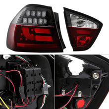 Load image into Gallery viewer, Spyder LED Tail Lights BMW 3 Series E90 Sedan (06-08) Black / Red Smoke / Smoke - Black Alternate Image