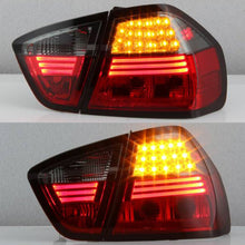 Load image into Gallery viewer, Spyder LED Tail Lights BMW 3 Series E90 Sedan (06-08) Black / Red Smoke / Smoke - Black Alternate Image