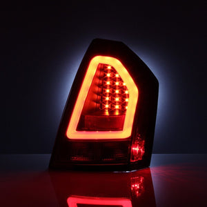 336.15 Spyder V2 LED Tail Lights Chrysler 300C (05-07) [w/ Light Bar] Black / Red Clear / Smoke - Redline360