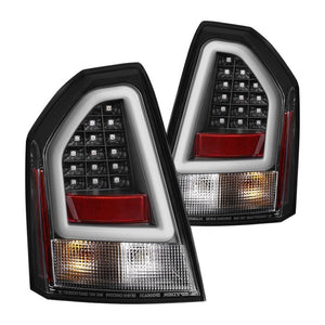 336.15 Spyder V2 LED Tail Lights Chrysler 300C (05-07) [w/ Light Bar] Black / Red Clear / Smoke - Redline360