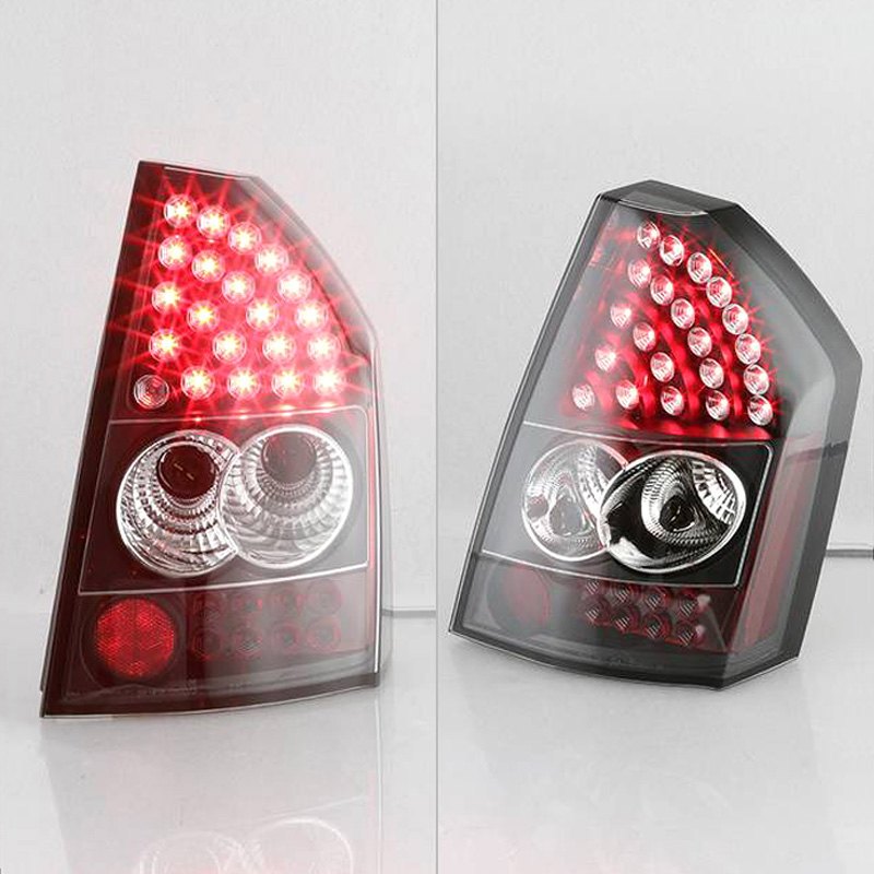 Spyder LED Tail Lights Chrysler 300C (2008-2010) - Black or Red