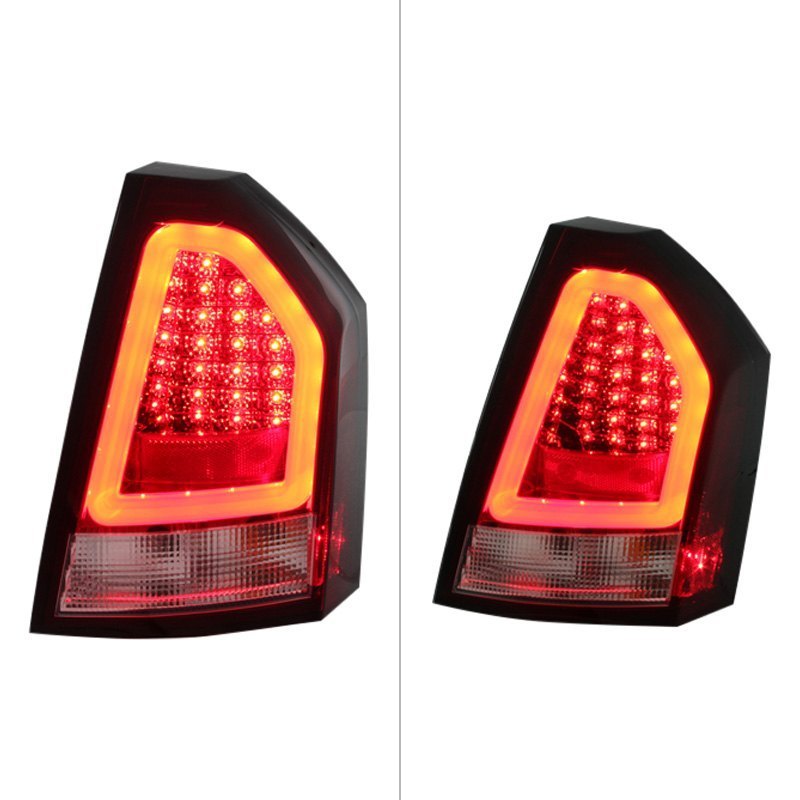 Spyder LED Tail Lights Chrysler 300C (2008-2010) - Black or Red