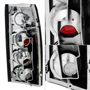 57.10 Spyder Euro Style Tail Lights Chevy Suburban (92-94) Black / Black Smoke / Chrome / Smoke - Redline360