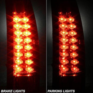 159.87 Spyder LED Tail Lights Chevy Suburban (92-99) Black / Black Smoke / Chrome / Red Clear / Red Smoke - Redline360