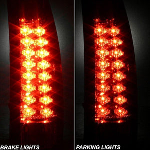 159.87 Spyder LED Tail Lights Chevy Suburban (92-99) Black / Black Smoke / Chrome / Red Clear / Red Smoke - Redline360